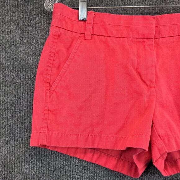 J. Crew Womens Chino Shorts Pink Size 2 Slash Pockets Cotton - Picture 6 of 11